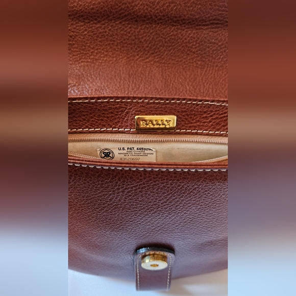 Bally Brown Woven Leather Crossbody Bag